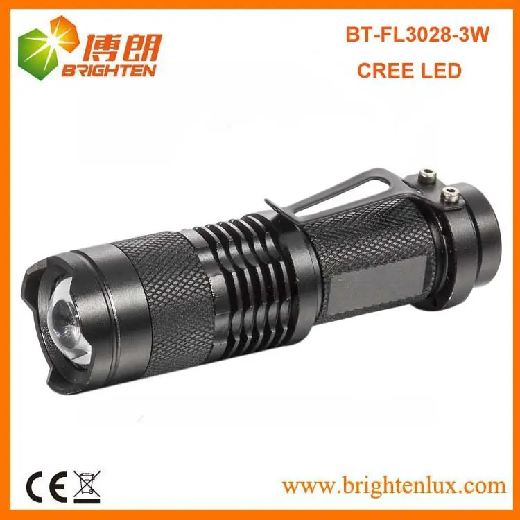 7 W 300LM CREE Q5 LED ZOOMABLE lanterna tocha 14500 / AA ZOOM ajustável
