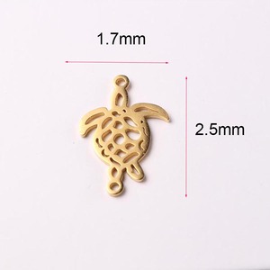 Due Fori <span class=keywords><strong>del</strong></span> Connettore In Acciaio Inox Lucidato Tartaruga di Mare di Fascini per Monili Che Fanno - Product Image 2