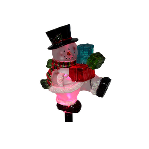 クリスマスライト2024 RGB色が変わる防水ソーラーライト雪だるま装飾ガーデンステーク - Product Image 4