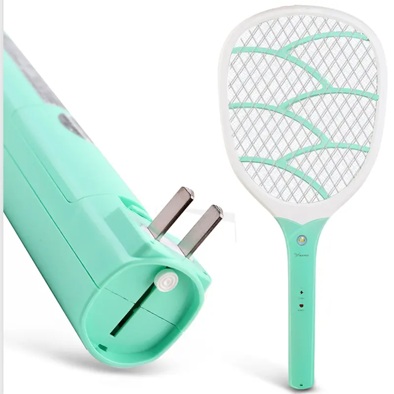 Mosquito killer led bat rechargeable electric mosquito swatter racket for indoor