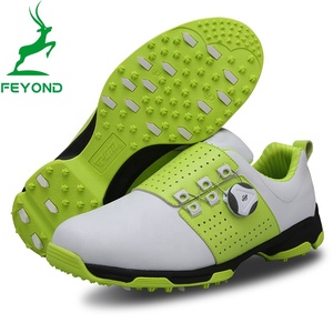 Chaussures de <span class=keywords><strong>Golf</strong></span> pour hommes, baskets en cuir microfibre, antidérapantes avec dentelles à Rotation - Product Image 6