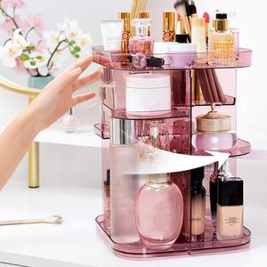 Square Rotating Cosmetic <strong>Storage</strong> <strong>Rack</strong> 360 Degree Cosmetic Frame <strong>Storage</strong> Box Display Case Adjustable Makeup Organizer - Product Image 1