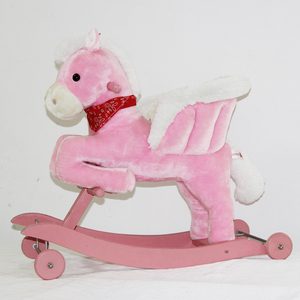 Giocattoli Per Bambini Rosa <span class=keywords><strong>Cavallo</strong></span> <span class=keywords><strong>A</strong></span> <span class=keywords><strong>Dondolo</strong></span> con Ruote di Peluche <span class=keywords><strong>Cavallo</strong></span> <span class=keywords><strong>A</strong></span> <span class=keywords><strong>Dondolo</strong></span> - Product Image 3