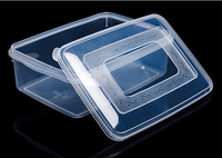 Contenants Alimentaires en plastique pour la préparation de repas et Serré Sécurité Couvercle Réutilisable Rectangulaire De Stockage Boîtes à Lunch