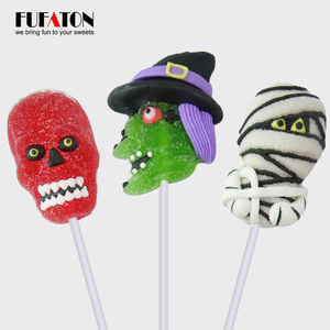 Bonbons multicolores aromatisés aux fruits, crâne factice, <span class=keywords><strong>sucette</strong></span> en guimauve artisanale pour Halloween - Product Image 2