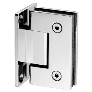 heavy duty brass 90 degrees wall to glass pivot self close shower glass door spring hinge