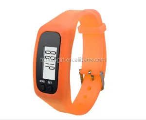 Goedkope prijs Wandelen Run Stap sport Digitale Calorie meter Teller Siliconen Armband Stappenteller horloges