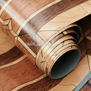Rouleau de feuille de vinyle en pvc imperméable, 5 m, pour sol de bois