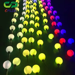 Prezzo di fabbrica led di cristallo magic rgb pixel impermeabile luce della sfera 50mm 3D controllo dmx led string palla