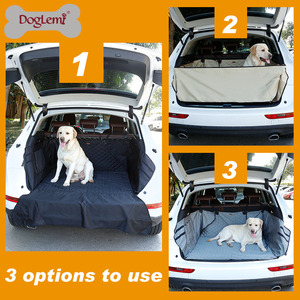 Premium Luxus Haustier Hund Autos itz bezug Wasserdichte <span class=keywords><strong>SUV</strong></span> Boot Kofferraum Matte Solid Pattern Stoff Haustier Bett für Reisen Moderner Stil für Katzen - Product Image 4