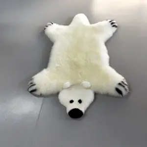 홈 Decor polar 곰 Geinue 퍼 양피 문의를 환영합니다 깔 풀 숲 카펫 솜 털 깔 대 한 Baby 침실, 80*130 cm