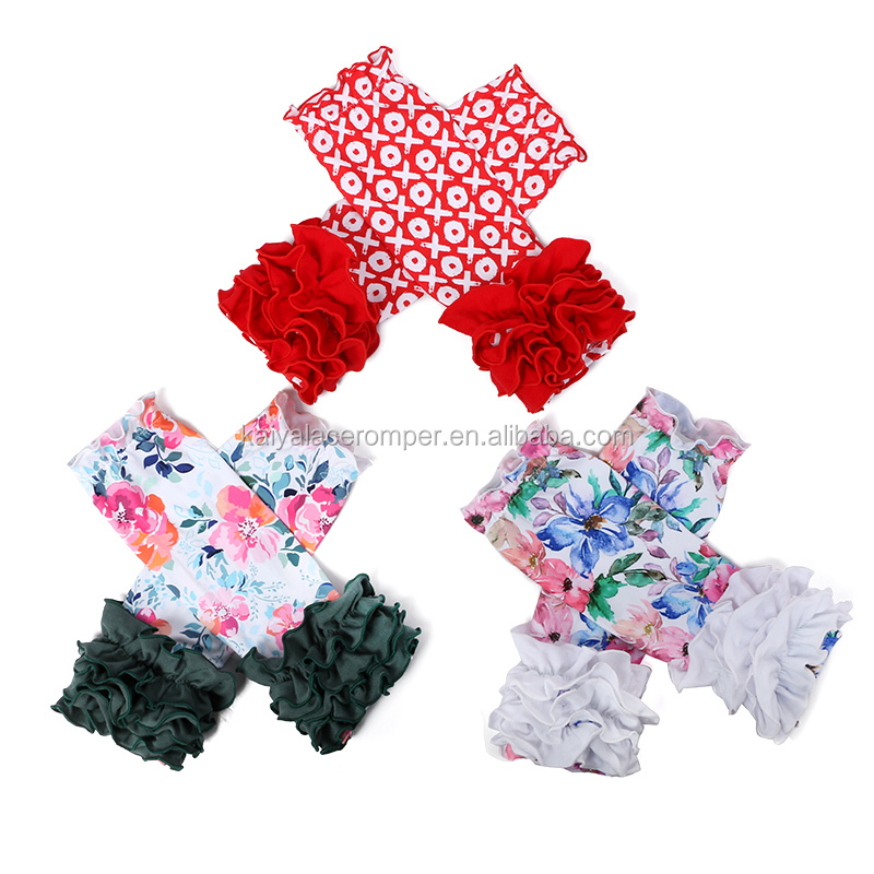 Теплые Зимние гетры с цветочным принтом для девочек, детские гетры с оборками