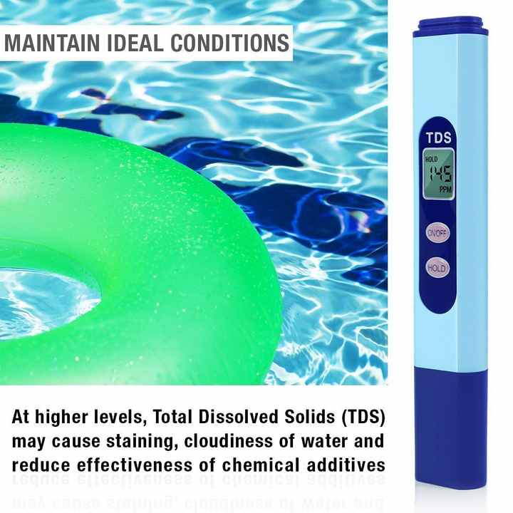 Water Quality Tester Temp/PPM Testing Meter Digital TDS Tester Water Quality Purity Portable TDS Total Dissolved Solids Meter Pen