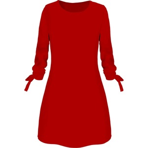Di Colore Solido di modo Casuale O-Collo Allentato Abiti 3/4 Dell'arco Del Manicotto Elegante Donna Abiti Più Il <span class=keywords><strong>Vestito</strong></span> Da Formato - Product Image 5