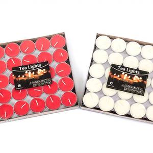 4 Ore Senza Fumo Aromaterapia Bianco/Rosso Candela <span class=keywords><strong>Tealight</strong></span> - Product Image 1