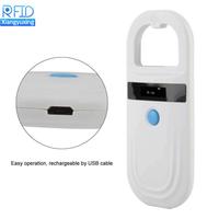 Evcil hayvanlar için mikroçip tarayıcı 134.2KHZ RFID etiketi okuyucu plastik hayvan köpekler için kulak okuyucu USB mavi diş 125KHz RFID kart okuyucu