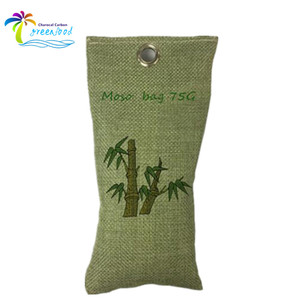 Désodorisant en coquille de noix de coco naturelle, sac en charbon actif pour la purification de l'air, paquet de charbon de bambou - Product Image 6