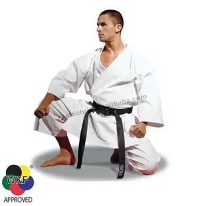 Blanco de la wkf aprobar el uniforme de karate fabricante