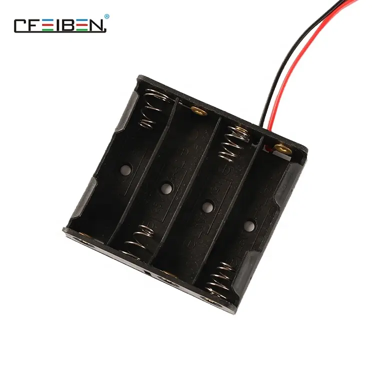 High Quality 4AA battery holder case with wire battery holder/box/case aa