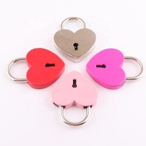 Mini candado de amor con forma de corazón de metal de aleación para regalos de bolsas