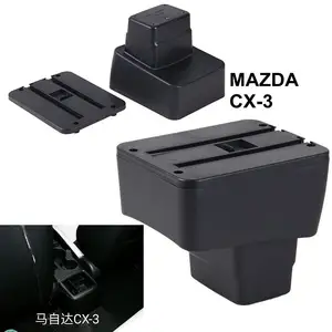 Untuk Mazda CX-3 CX 3 CX3 Sandaran Tangan Kotak Antarmuka Pengisian USB Meningkatkan Toko Pusat Kotak Konten Cangkir Pemegang Asbak Mobil bagian