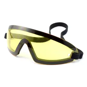 CE EN166 ansi z87.1 Quick adjust headband yellow safety skydiving goggles horse riding racing goggles