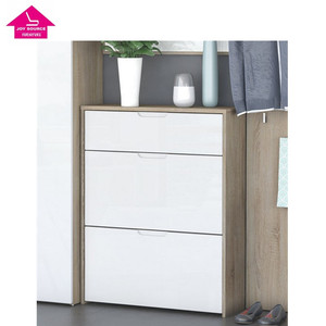 Moderno 1 cajón 2 Tiers Almacenamiento <span class=keywords><strong>de</strong></span> calzado Zapatero gabinete diseños <span class=keywords><strong>de</strong></span> madera - Product Image 2