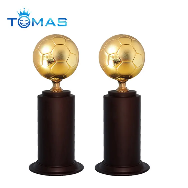 Hot design metal football soccer trophy cup for award