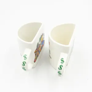 Taza de café de cerámica para amantes, enorme, media taza