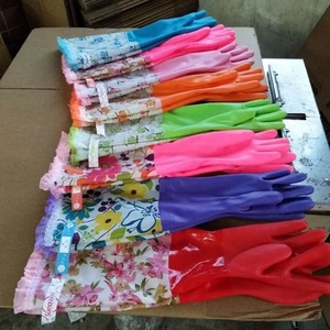 Wholesale Kitchen Cleaning Wash Dishes Long Waterproof <strong>Gloves</strong> Rubber Latex Custom Printed <strong>Household</strong> <strong>Gloves</strong> - Product Image 4