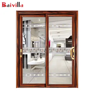 Sliding Glass Aluminum Frame Model Kitchen Entrance Door