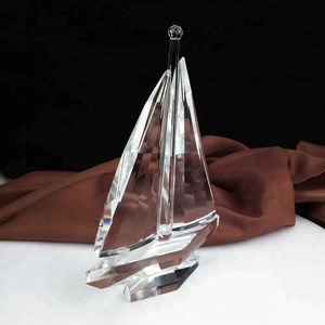 Personalización de nuevo modelo de diseño de cristal de barco de vela/barco modelo para la boda y regalo - Product Image 6