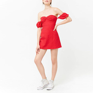 Dernières Créations Rouge Sexy de Femmes Hors-la-Épaule Vêtements Dames Chérie Robe - Product Image 2