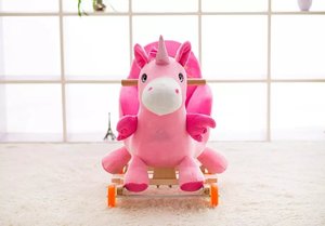 맞춤형 60X32X55cm 판촉 아기 봉제 애벌레 흔들 의자 장난감 녹색 스카프 및 나무베이스 스타일 타기 - Product Image 3