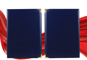 シンプルなデザインのブラックレザーレットペーパーディプロマ証明書フォルダー - Product Image 3