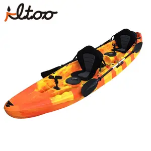 China manufacturer rotomolded plastic 2+1 family tandem kayak