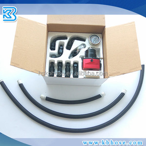 Universale Regolabile Regolatore di Pressione Del Carburante kit AN6 Raccordi radiatore Olio turbo Racing carburante booster valvola con olio tubi flessibili - Product Image 3