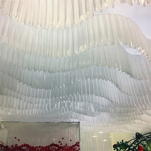 New Design Wedding Decoration S-Shaped Ceiling Drapery Fabric Wedding Ceiling Drapes