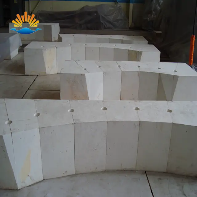 Refractories brick fireproof fused cast materials azs block