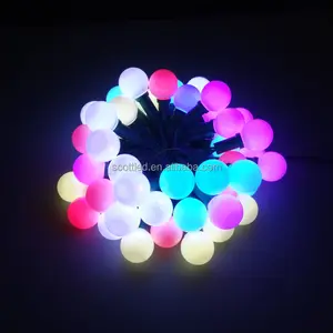 Luz led inteligente para corda, à prova d' água dc12v rgb g40 ws2811 g40 pixel, luzes de natal