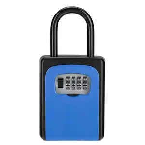 振智便携式钥匙安全箱门把手或壁挂支架，用于房地产经纪人、承包商、儿童、备用钥匙箱