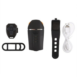 Luz Delantera para Bicicleta Recargable por USB con Control Remoto Inalámbrico y Bocina <span class=keywords><strong>de</strong></span> 120dB - Product Image 4
