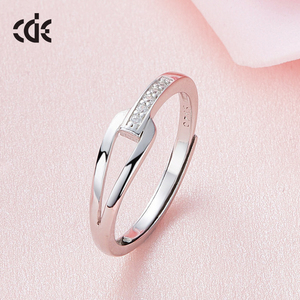 CDE <span class=keywords><strong>925</strong></span> <span class=keywords><strong>Argento</strong></span> Italiano Anello di Pianura <span class=keywords><strong>Argento</strong></span> di <span class=keywords><strong>Coppia</strong></span> Anello - Product Image 4