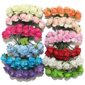 Wholesale artificial handmade flower mini 2cm paper rose