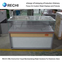 Vitrina de Exhibición Universal para Joyería y Relojes RECHI, para Accesorios de Celulares, con Almacenamiento Debajo de la Mesa e Iluminación