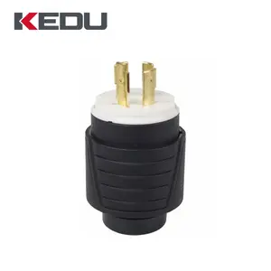 KEDU UL Listed 250v 30amp 2 pole 3 wire grounding nema l6 30 usa electrical twist lock nema l6-30 plug