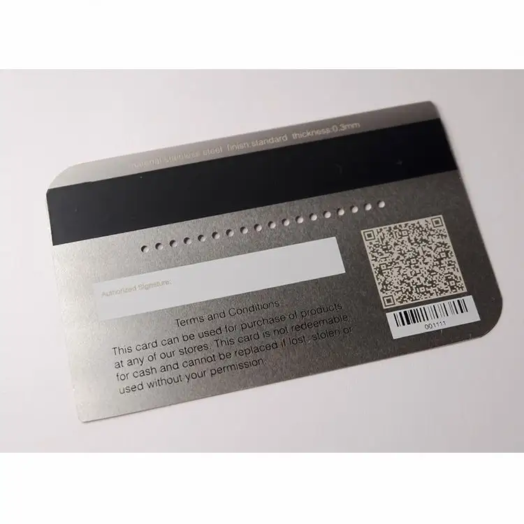 OEM Custom Design Logo engraved laser cut metal credit card