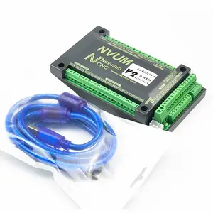 NVUM 4 Axis Mach3 USB Card 300 KHz CNC router 3 4 6 Axis Motion Control Card Breakout Board voor diy graveur machine