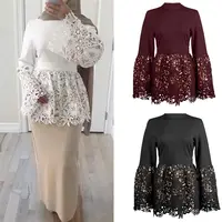 Arabische Tops Abaya weibliche Strickjacke Großhandel Mode Muslim Abaya