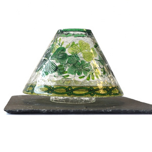 Crackle de <span class=keywords><strong>vela</strong></span> de vidrio de <span class=keywords><strong>sombra</strong></span> lámpara <span class=keywords><strong>sombra</strong></span> <span class=keywords><strong>con</strong></span> hoja Decoración - Product Image 5